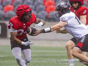 BACK AND FORTH: Returning to Gee Gees was instrumental in progress of Redblacks' Amlicar Polk