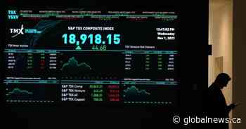 S&P/TSX composite ekes out gain Tuesday, U.S. stock markets climb higher