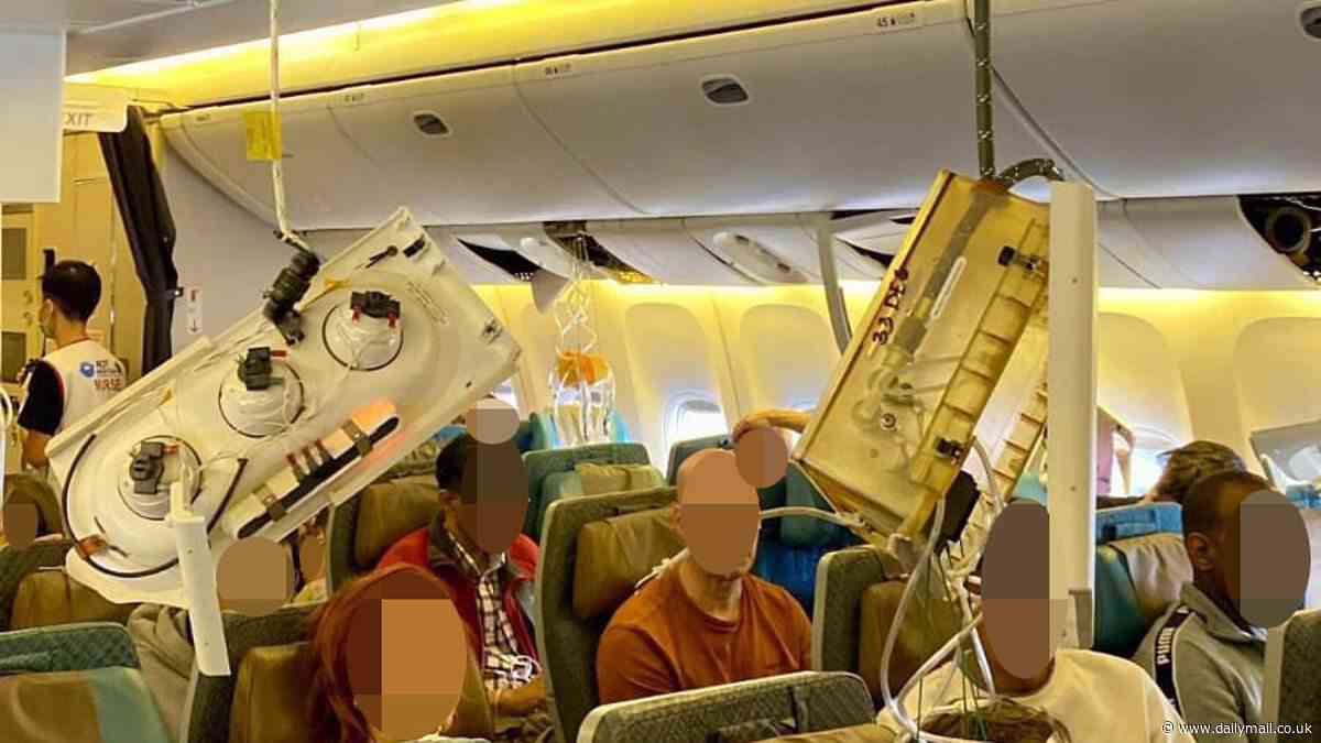Inside Singapore Airlines Flight SQ321 - where Brit tourists sent desperate 'last' texts to loved ones as people around them were slammed into the ceiling… claiming one life