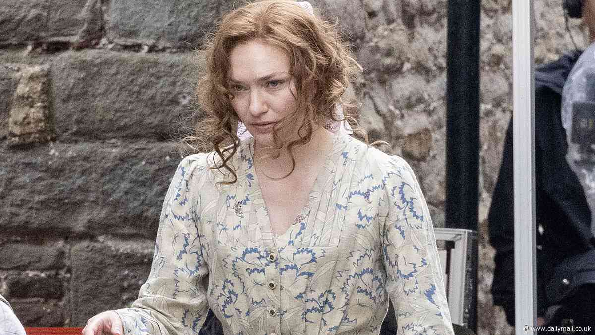 Queen of the remakes! After making her name in on-screen adaptions, Eleanor Tomlinson has turned her hand to reworks - as she was snapped filming new version of The Forsyte Saga