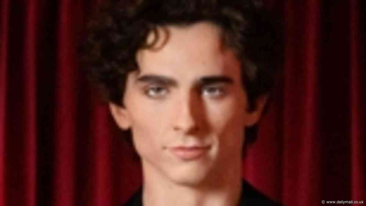 Timothée Chalamet is immortalised in his first EVER wax figure at London's Madame Tussauds - emulating one of his most suave red carpet looks