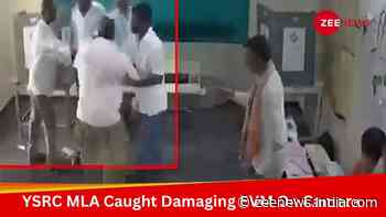 EC Orders Action Against Andhra MLA Caught Damaging EVM On Camera