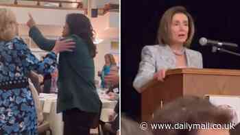 Nancy Pelosi is interrupted by screaming anti-Israel protester while accepting award in San Francisco