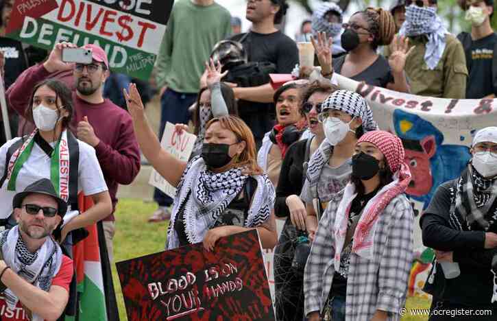 Pro-Palestine protesters rally at CSU headquarters to demand university system divests from Israel