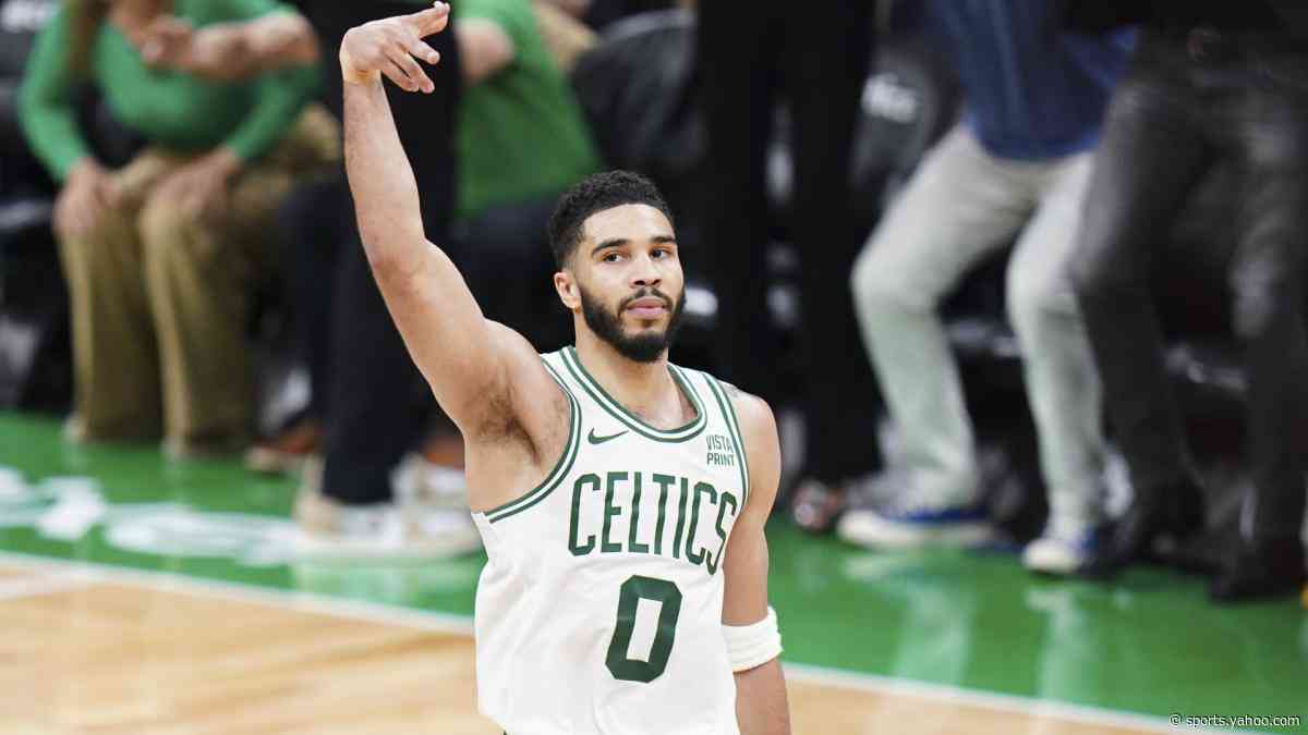 Jaylen Brown forces OT, where Tatum, Celtics scratch out Game 1 win over Pacers