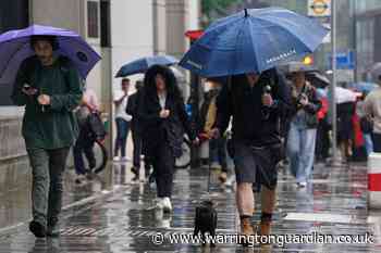 Rare amber weather warning issued as heavy rain falls in Warrington