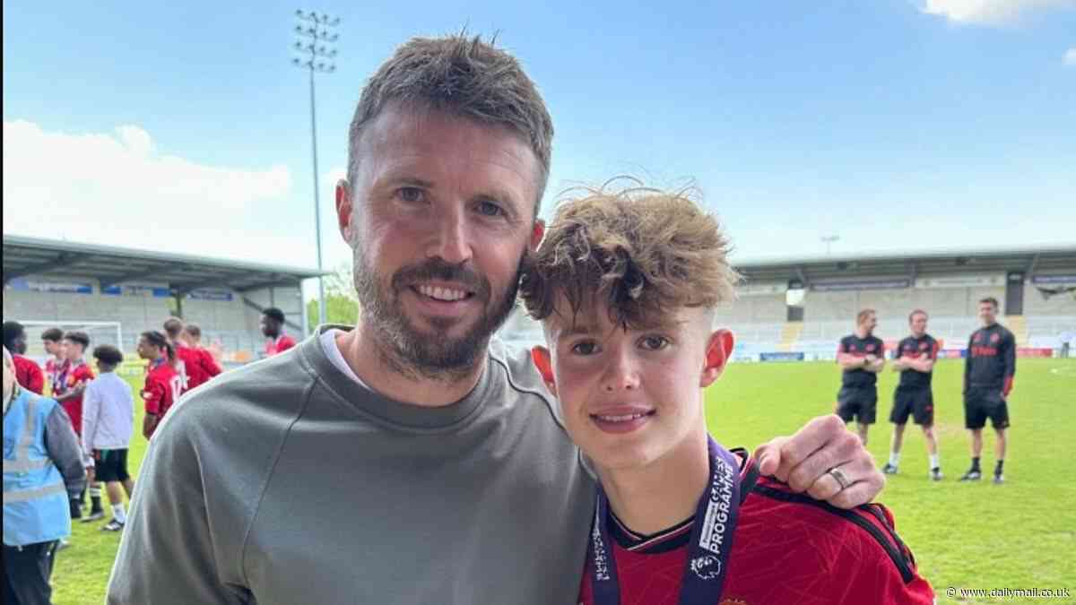 Rooney and Carrick lead U14s to glory! Kids of Man United legends Wayne and Michael star as young Red Devils beat Millwall to become national champions thanks to a sublime lob from ex-England captain's son