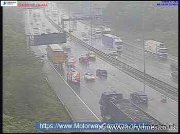 M60: Whitefield junction flooded as weather warning issued