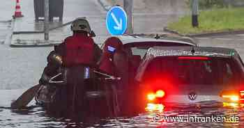 Dramatische Unwetter-Szenen in Bamberg: Ehepaar in schwimmendem Auto gefangen