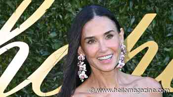 Demi Moore, 61, is a ray of sunshine in unexpected slinky gown and Barbie heels