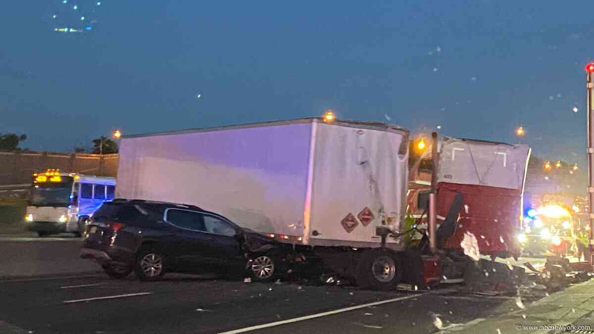 Fiery box truck crash snarls I-80 traffic in New Jersey
