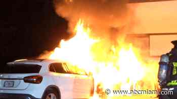 Multiple cars on fire in Miami neighborhood