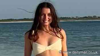 Ana de Armas looks sensational in a cream bikini and mini skirt as she dances on the beach in fun snaps