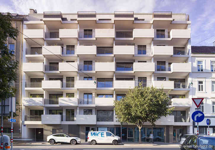 Balkonien aus Weißbeton
 - Wohnungsbau von Gerner Gerner Plus. in Wien