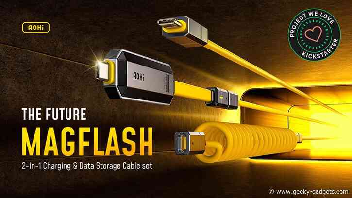 MagFlash modular 2-in-1 240W charging and data storage cable $119