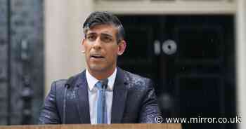 Rishi Sunak's General Election speech interrupted by Labour anthem as rain-hit PM gets soaked