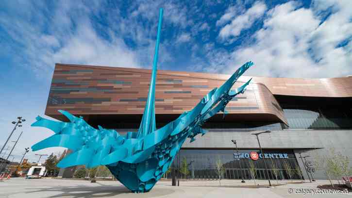 New public art unveiled outside of expanded BMO Centre at Stampede Park