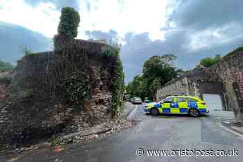 Live: Collapsing wall forces road closure in Bristol suburb