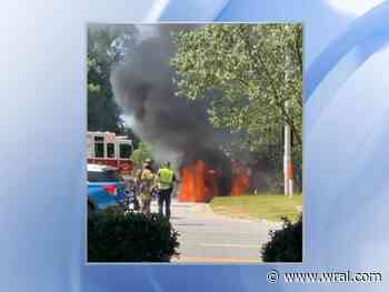 'Melted right off': Garbage truck bursts into flames on Spring Forest Road in Raleigh