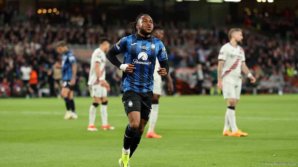 Ademola Lookman scores screamer to put Atalanta 3-0 up against Bayer Leverkusen... as he makes history by sealing a hat-trick in the Europa League final and spell heartbreak for Xabi Alonso