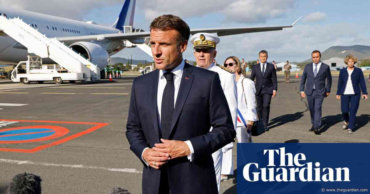 Macron says troops will remain for as long as necessary as he arrives in New Caledonia