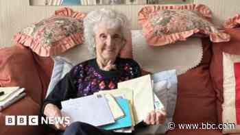 Mountain of cards surprise for 100-year-old