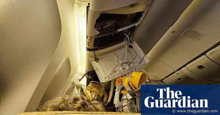 ‘Sheer terror’: three Australians in intensive care after Singapore Airlines flight hit turbulence