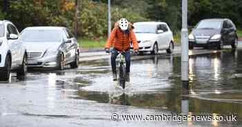 Flood alerts remain in place across Cambridgeshire after heavy rain