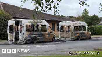 Minibuses destroyed in arson attack on school