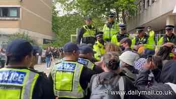 Police move in to arrest Oxford students as they occupy university building in pro-Palestinian protest