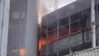 Garita de seguridad se incendió en estacionamientos del hospital de Concepción