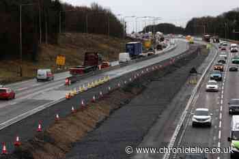Full southbound closure planned overnight on A1 at Birtley for emergency works following discovery of 4m void