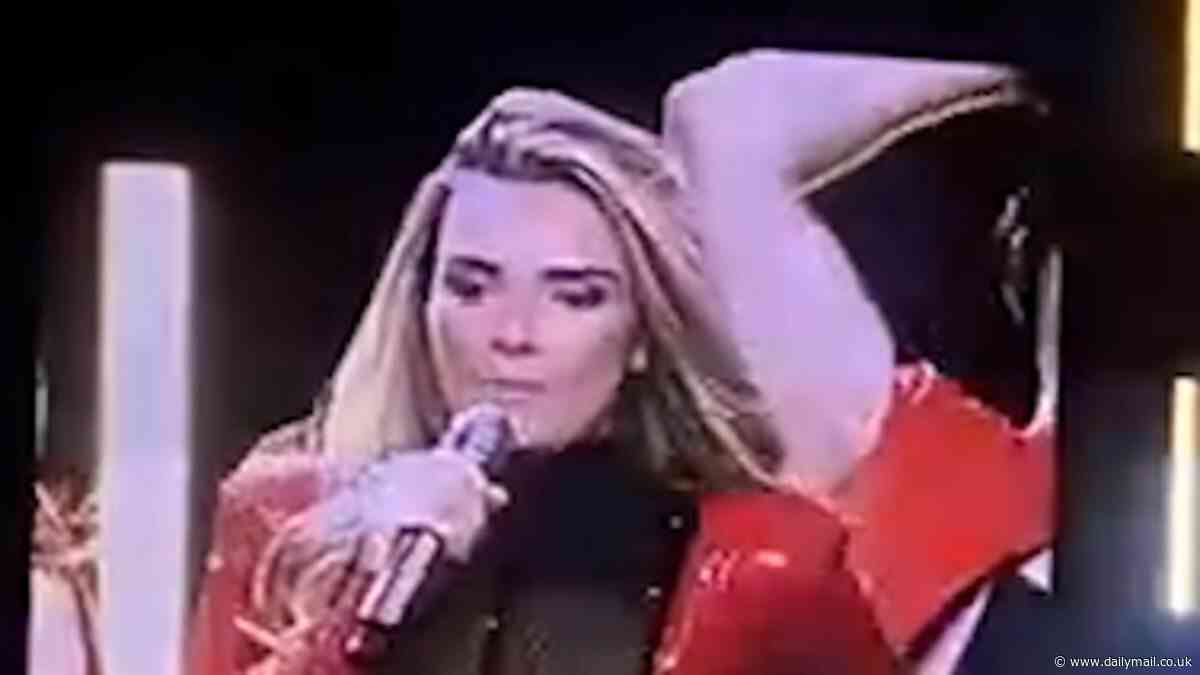 Nadine Coyle suffers awkward moment as she forgets lyrics while performing on stage with Girls Aloud