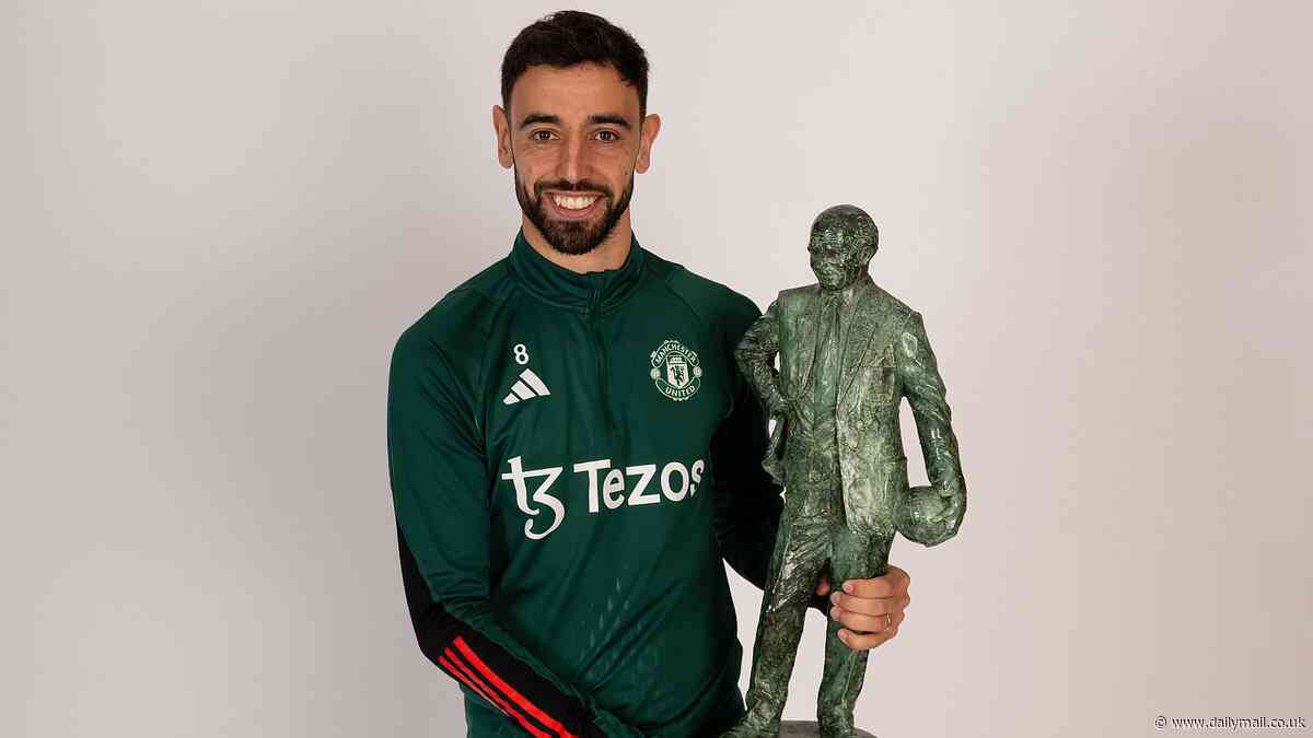 Bruno Fernandes closes in on Cristiano Ronaldo record at Manchester United... after the club captain scoops their Player of the Year award