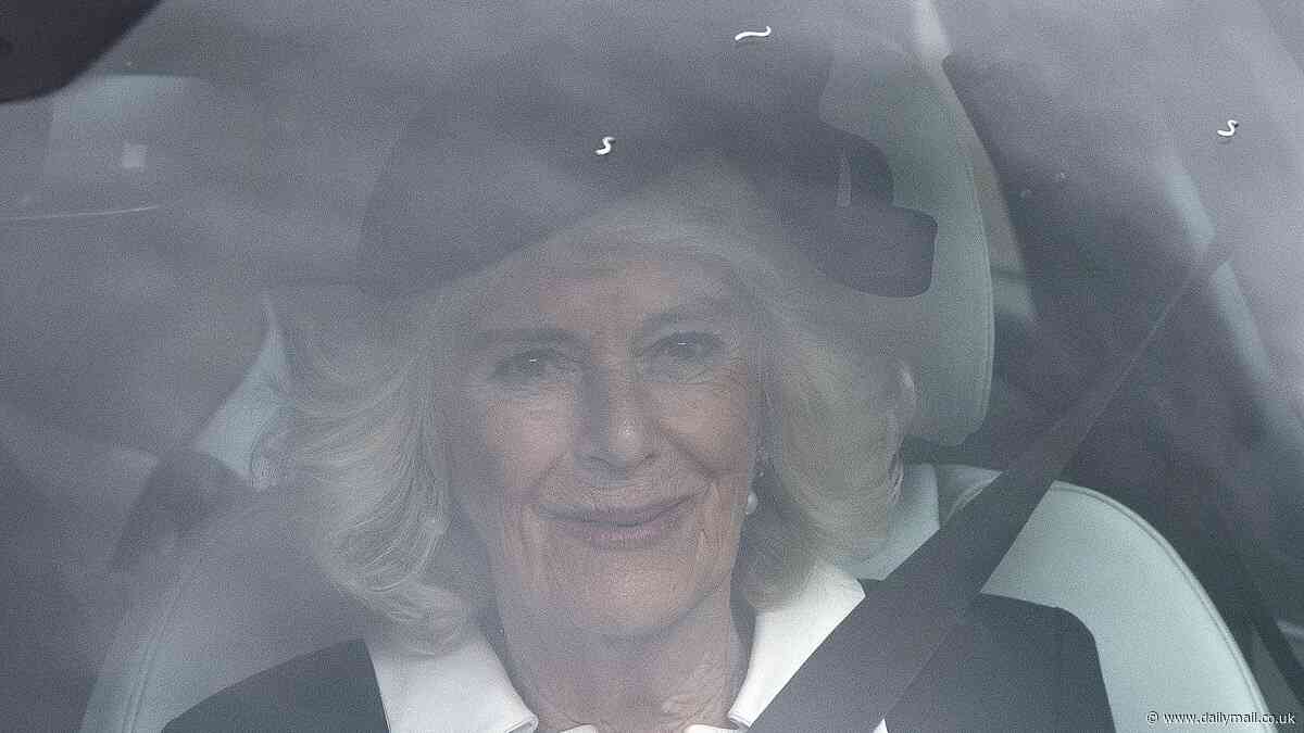 A royal send off: Queen Camilla joins Prince William's 'first love' Rose Farquhar at memorial service for King Charles' close friend Captain Ian Farquhar after his death aged 78