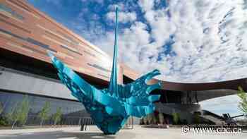 56-tonne Spirit of Water anchors plaza outside Calgary's newly expanded BMO Centre