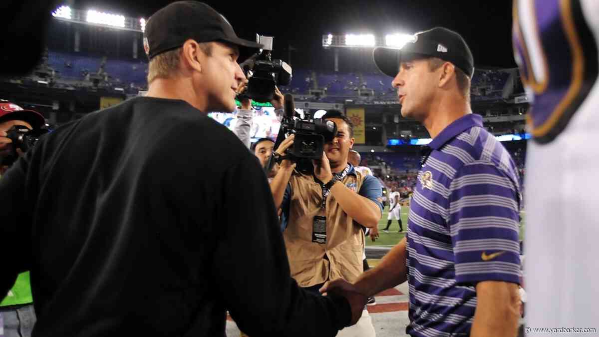John Harbaugh answers if he wants to face his brother Jim in the playoffs again