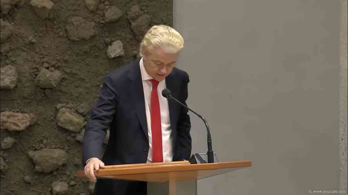 Inbreng Geert Wilders bij het debat over het eindverslag van de informateurs tweede termijn