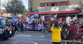 Brilliant moment pro-Israel protesters get their own back on pro-Palestine mob