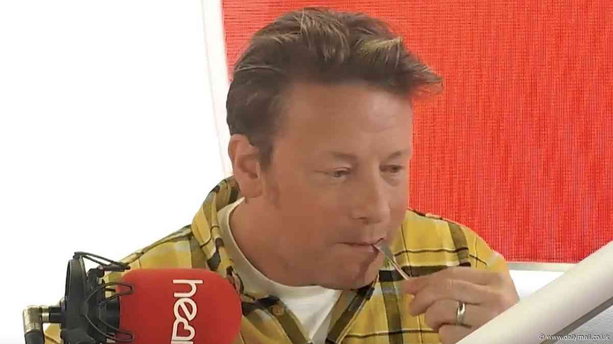 Jamie Oliver snubs his OWN food as he admits he prefers rival chef Gordon Ramsay's meatballs as he takes part in a blind taste test live on the radio