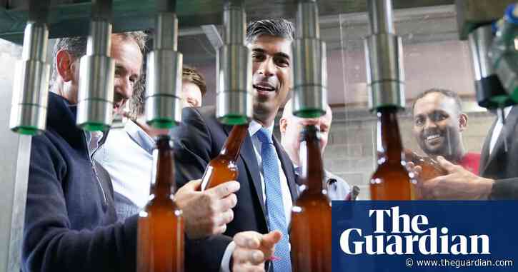 Gaffe at brewery marks the end of Rishi Sunak’s first day of campaigning