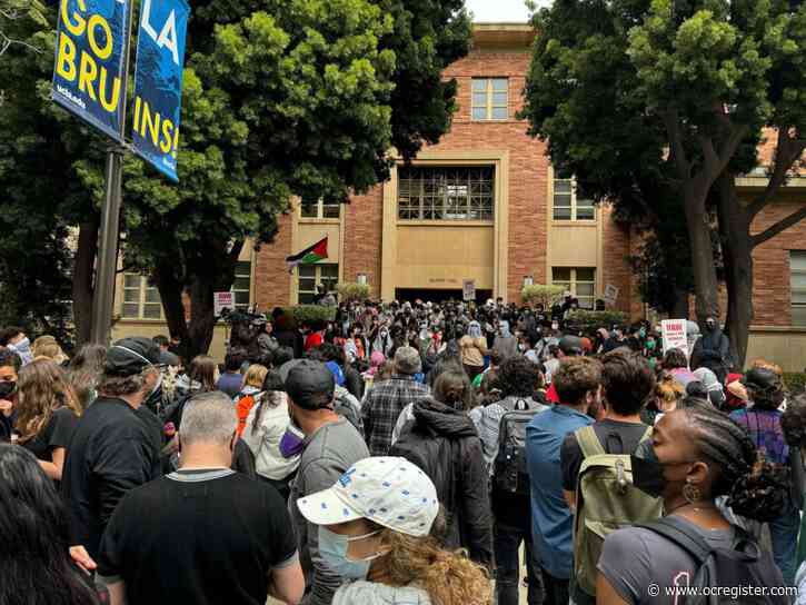New UCLA protest draws hundreds of protesters and 4 police departments