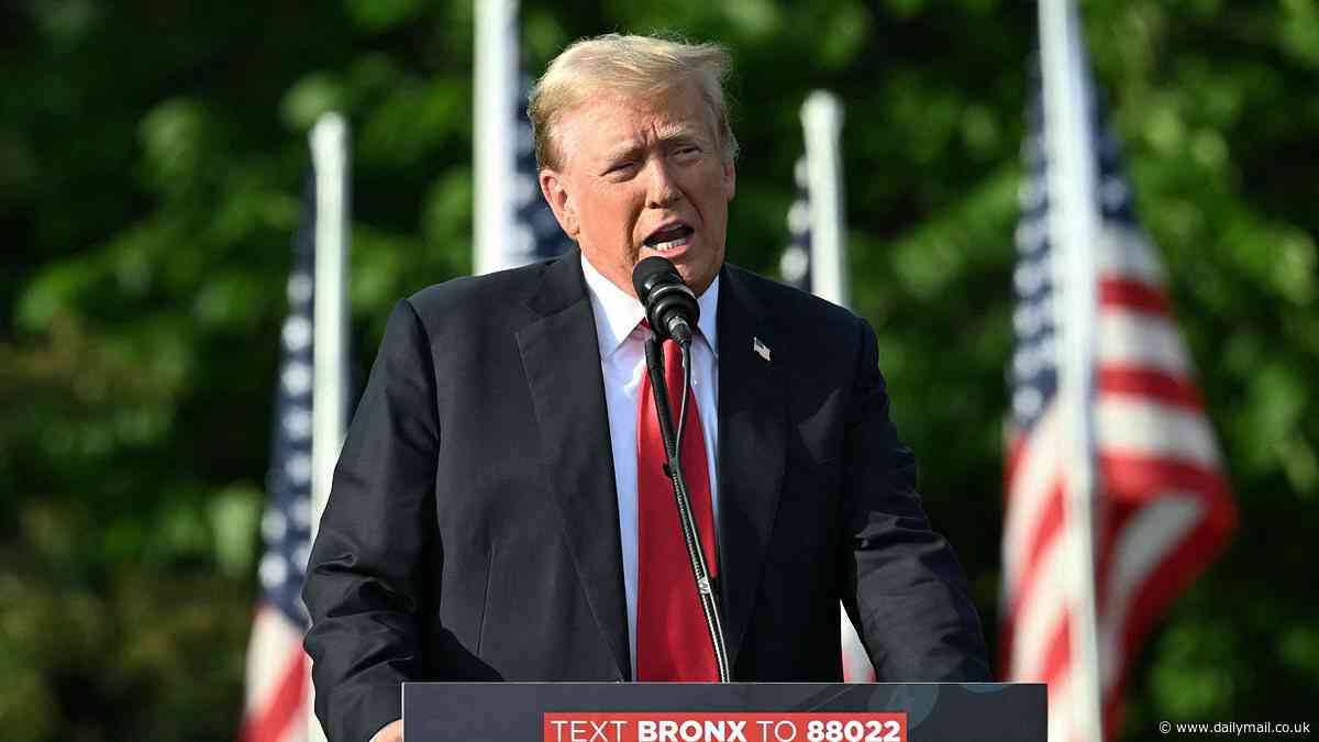 Trump tells wild Bronx crowd he's going to win New York like Reagan in speech reminiscing about his Big Apple glory days of golf courses and ice rinks... and ripping into crime and migrants