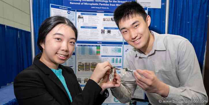 2 teens won $50,000 for inventing a device that can filter toxic microplastics from water