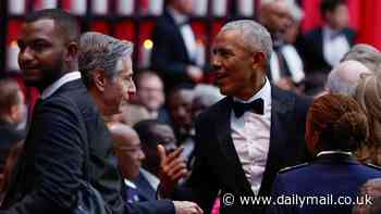 Look who's back! Barack Obama makes surprise appearance at Joe Biden's White House state dinner for Kenya
