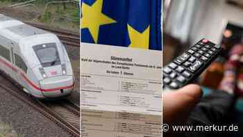 Europawahl, TV-Gebühr und Bahncard: Neuerungen ab Juni treffen Millionen Bürger
