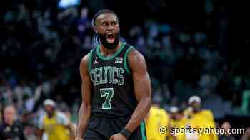 Jaylen Brown sparks dominating Celtics Game 2 win but Haliburton hamstring may turn series