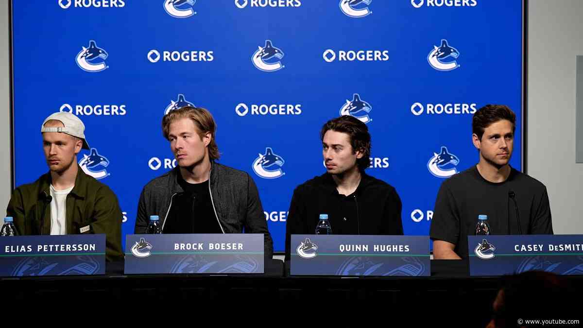 Pettersson, Boeser, Hughes and DeSmith - Year End Media Availability 2023-2024