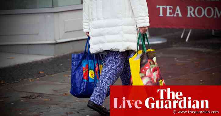Retail sales tumble across Britain amid cost of living squeeze and wet weather; energy price cap falls 7% – business live