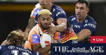 NRL round 12 LIVE: Tigers fight back with two tries after early Cowboys’ blitz